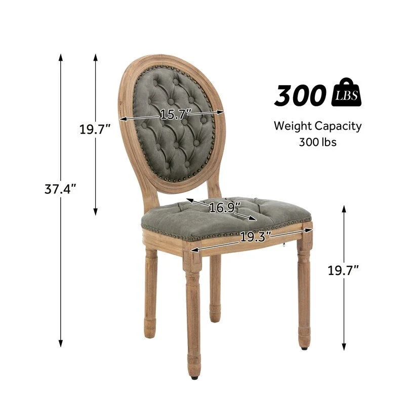 French Dining Chair with Nailhead Trim Set of 4