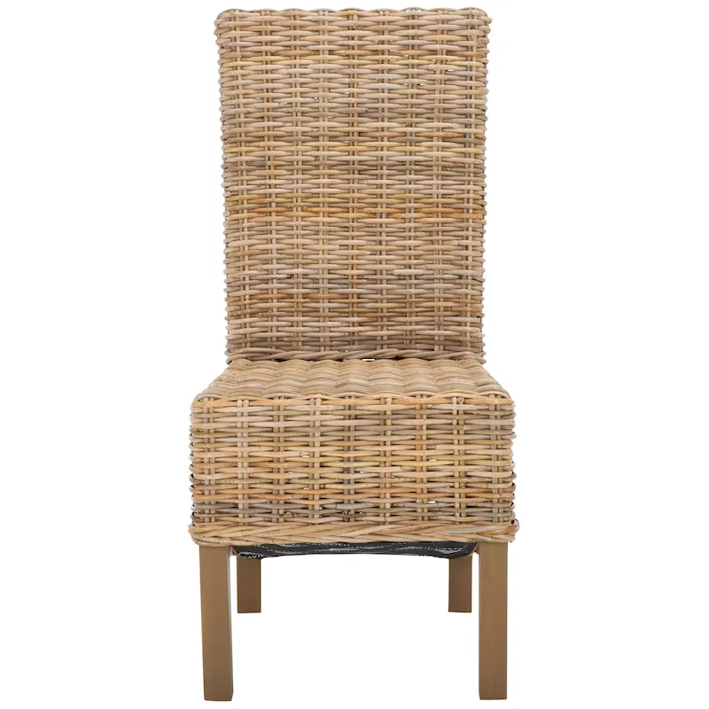 SAFAVIEH Candy Natural Wicker Dining Chair (Set of 2) - 19 W x 22 D x 41 H - 19Wx22Dx41H
