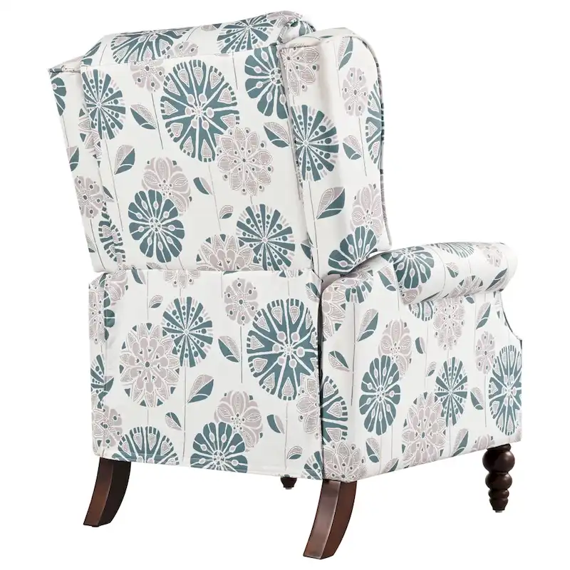 Upholstered Recliner with Wing Back