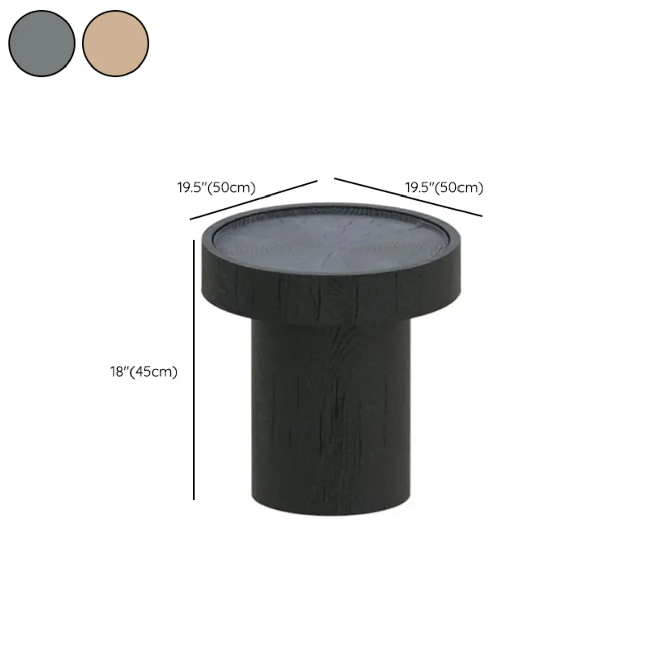 Modern Solid Wooden Black Coffee Table with Unique Design