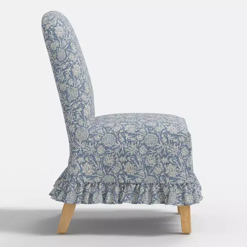 Rounded Back Slipcovered Dining Chair with Ruffle - Threshold