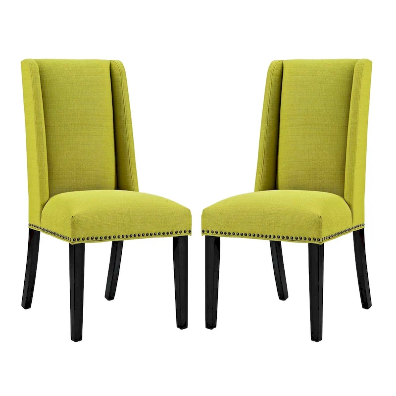 Modway Baron Fabric Upholstered Dining Chairs (Set of 2)