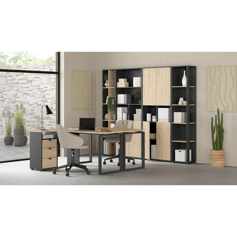3-Drawer Mobile Cabinet with Wheels - Engineered Wood