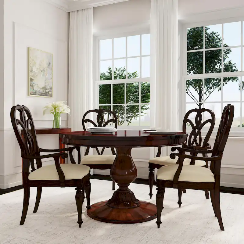 Evie 48 Round Pedestal Dining Table