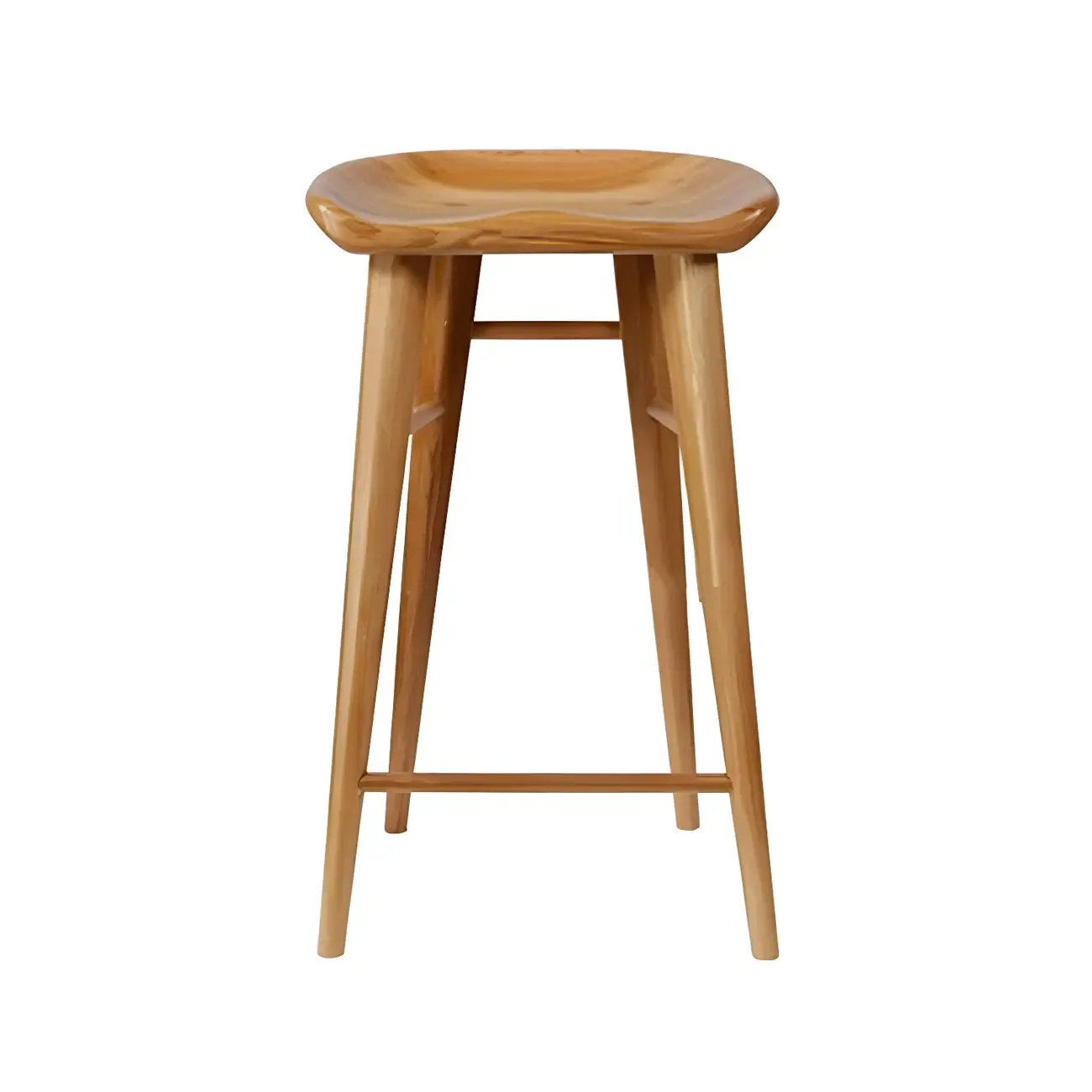Counter Height Modern Wood Backless Bar Stool