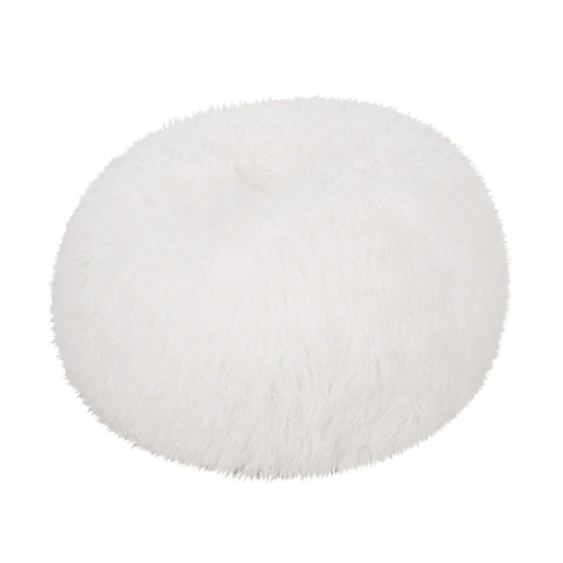 Mosier Modern Glam Faux Fur Bean Bag by Christopher Knight Home