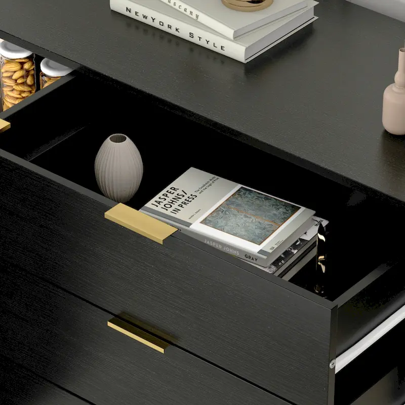 Timechee Buffet Sideboard Credenza Console with 3 Drawers