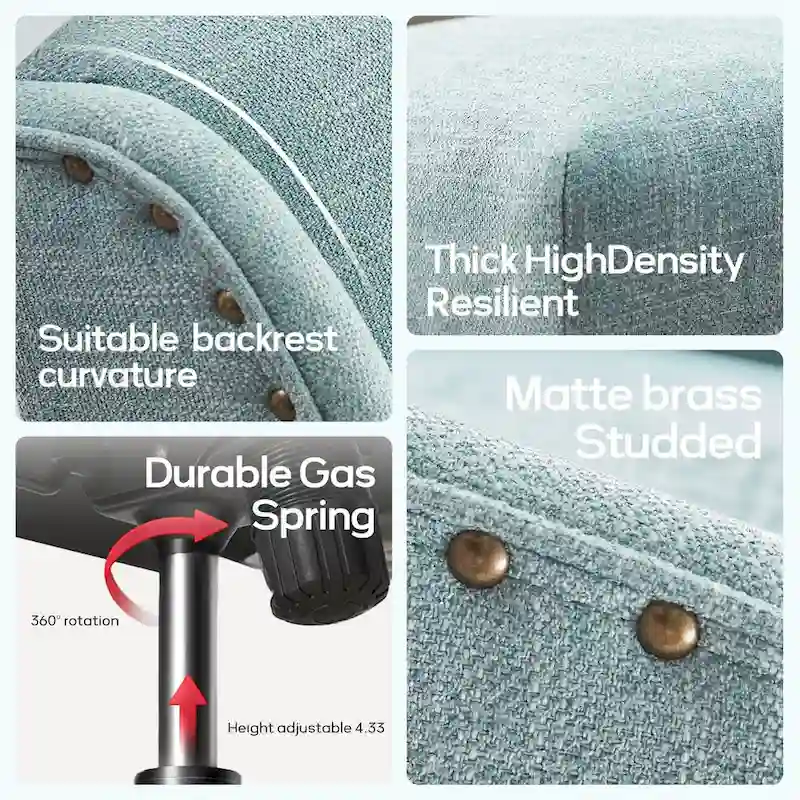 Huimo Home Office Desk Chair with Wheels, 360 Swivel