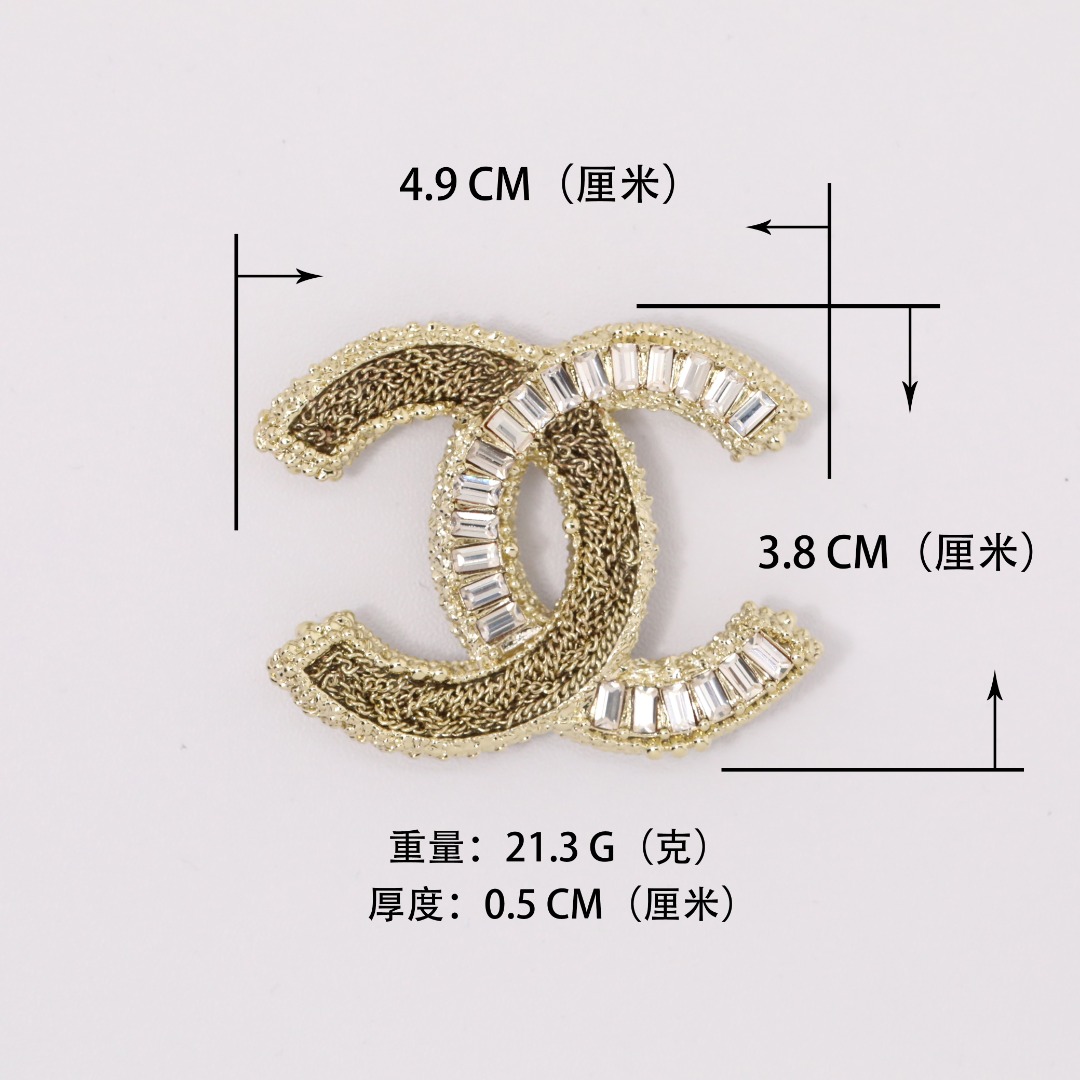 BCB617 Chanel CC Logo brooch pin - ccjewelryacc