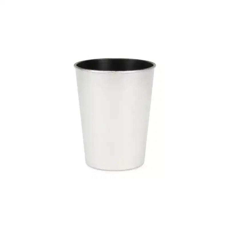 HomeRoots 5 Silver Recycled Plastic Indoor Outdoor Round Pot Planter