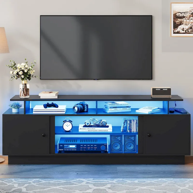 Moasis Modern TV Stand for TVs Up to 75 - 15.7D x 70W x 25.1H