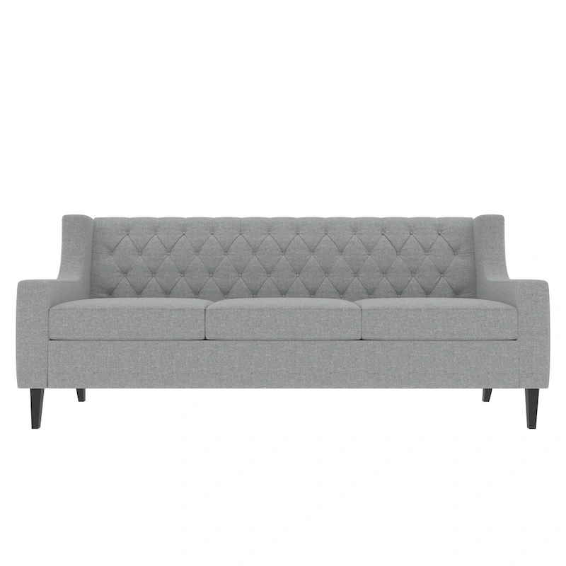 78.75  Polyester 3-Seater Sofa with Tufted Back and Cushions