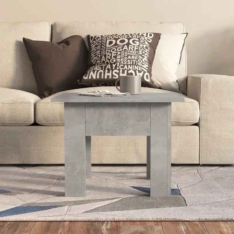 Sonoma Oak / Gray / White / Concrete Gray / Black Square Coffee Table – Modern Style, Living Room Use
