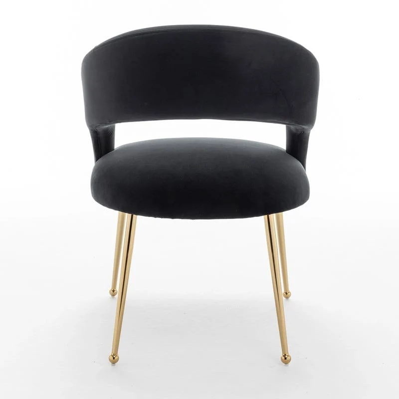 SEYNAR Mid Century Modern Velvet Upolstered Open-Back Dining Chair Set of 4