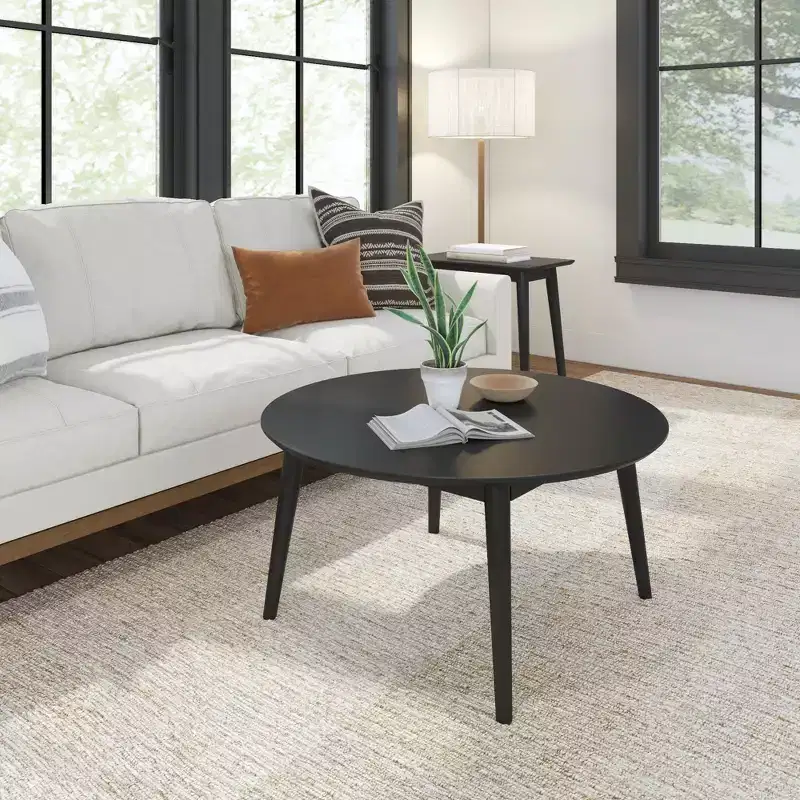 Plank+Beam Solid Wood Mid Century Modern Coffee Table, 36 Coffee Tables for Living Room