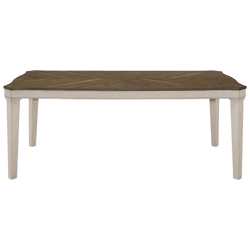 Seaside Nutmeg and Rustic Cream 7-Piece Dining Table Set