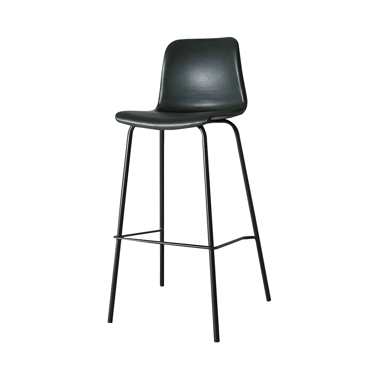 Brown Saddle Metal Frame Leather Counter Stools with Backs