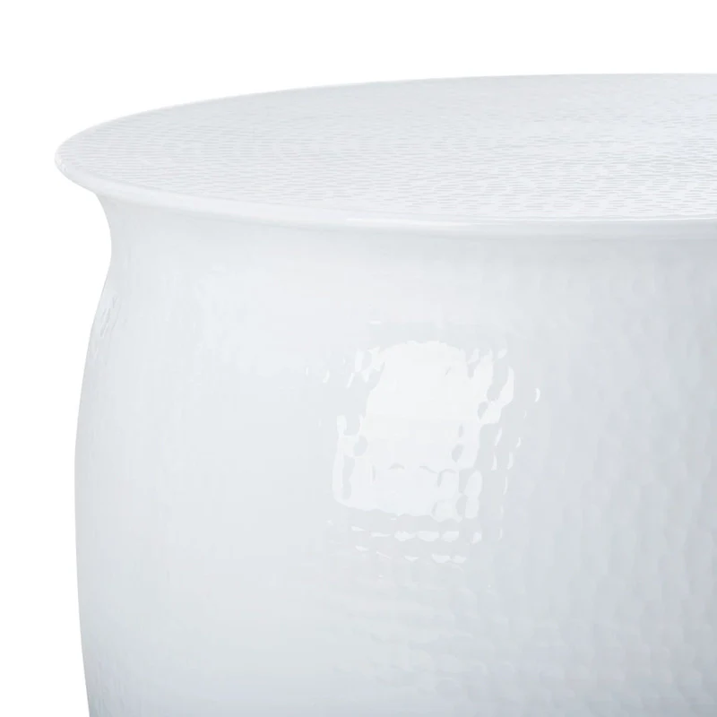 Karel Silver Metal Table Stool - 24  W x 24  L x 16.8  H - 24Wx24Dx17H