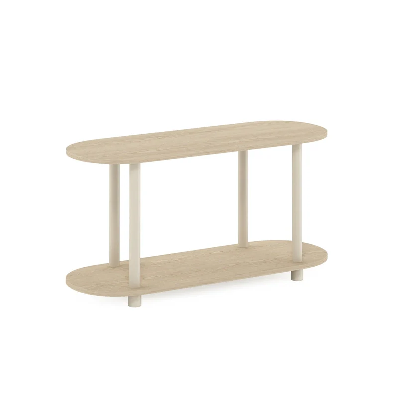 Furinno Turn-N-Tube No Tools Modern Oval Side Table