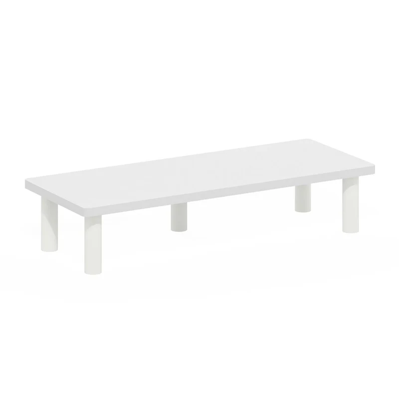 White, Tube-Style Monitor Riser Stand, For 1 Person