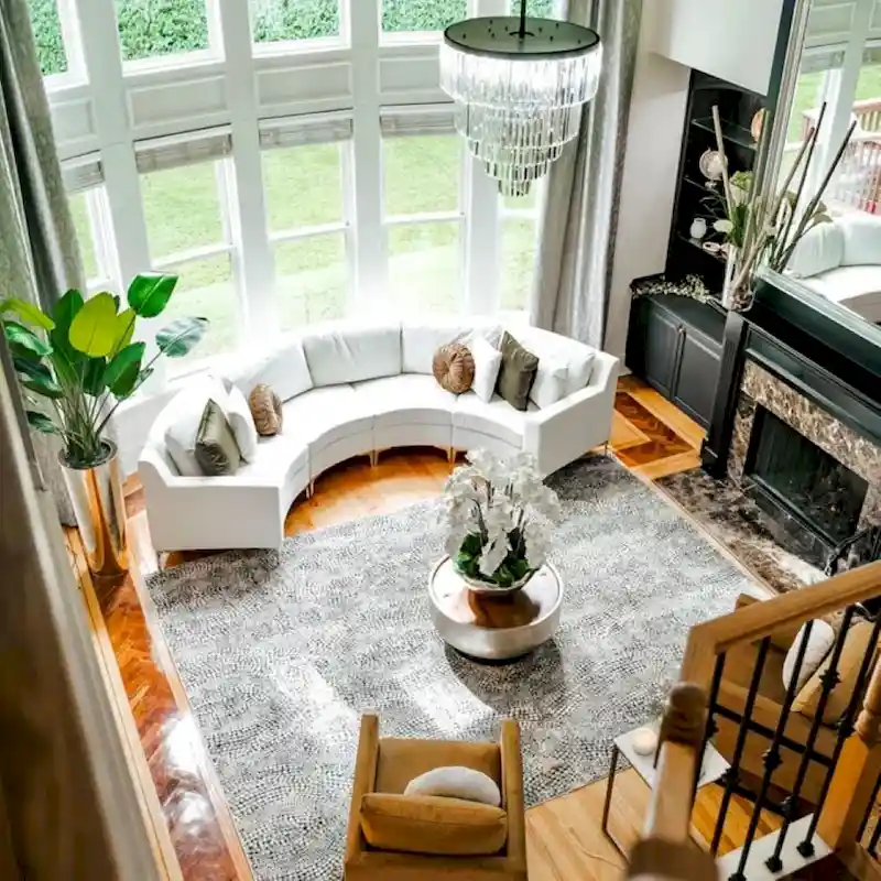 136  Velvet Semicircle couch Modular Curve Sectional Sofa