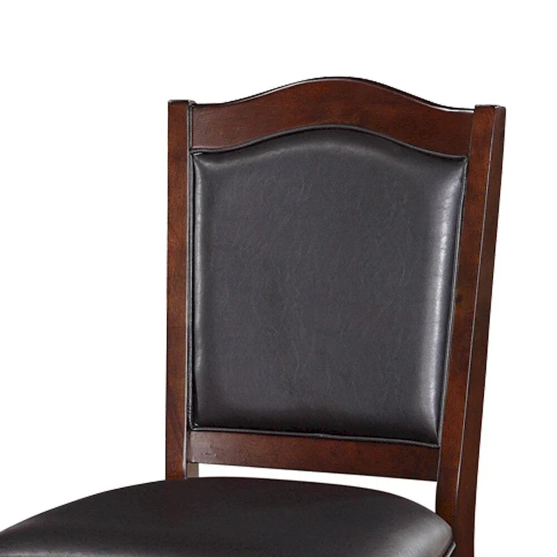Wooden Armless High Chair, Espresso Brown & Black, Set of 2