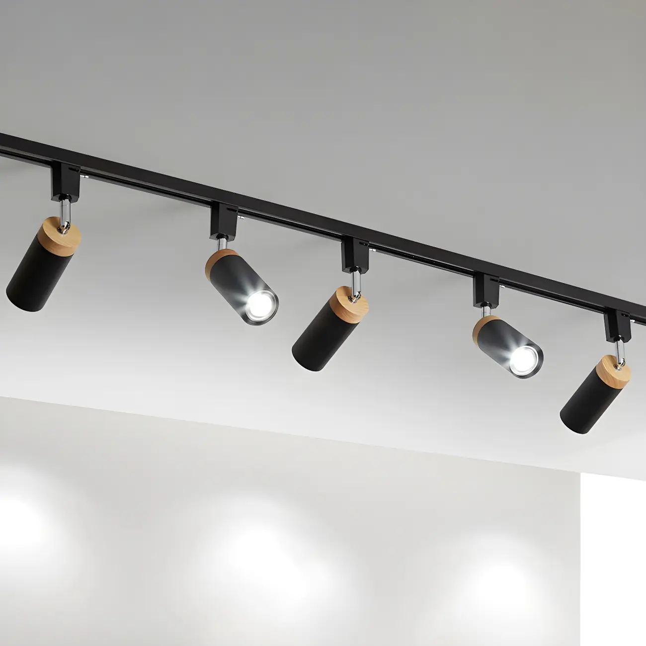 4-Light Metal Modern LED Track Lighting Fixture Adjustable Head
