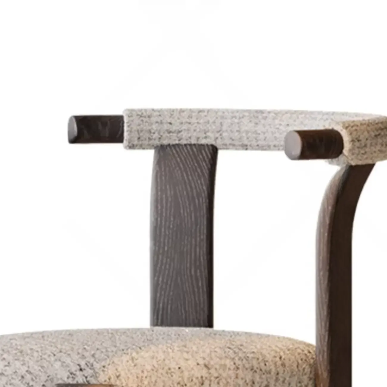 Elegant Open Back Upholstered Armless Wood Dining Chairs