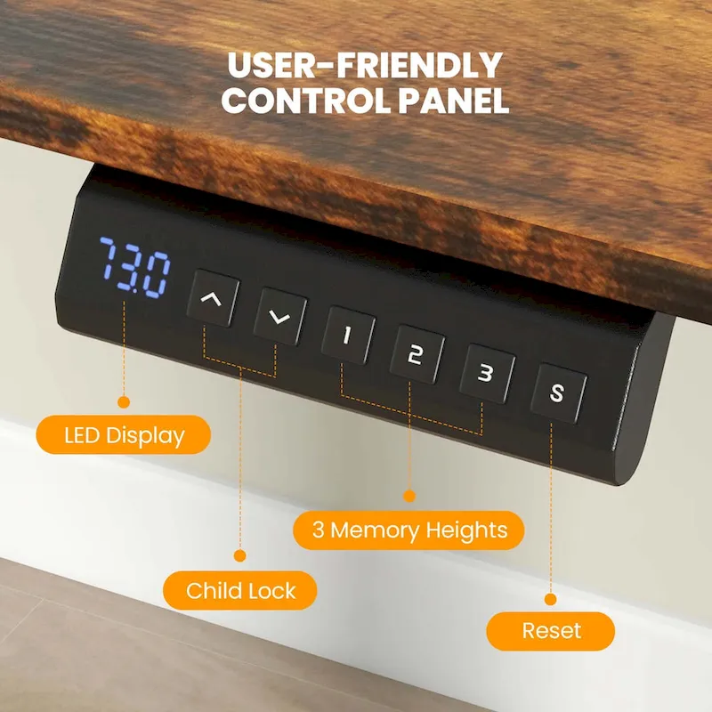 Costway 63 x 24 Inch Sit Stand Desk Height Adjustable Electric - See Details