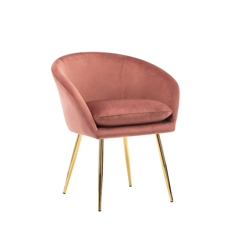 Porthos Home Lakia Dining Chairs, Velvet Upholstery, Gold Metal Legs