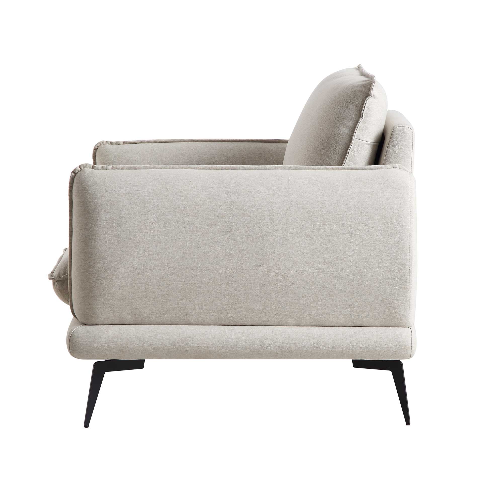 Oatmeal Fabric Armchair