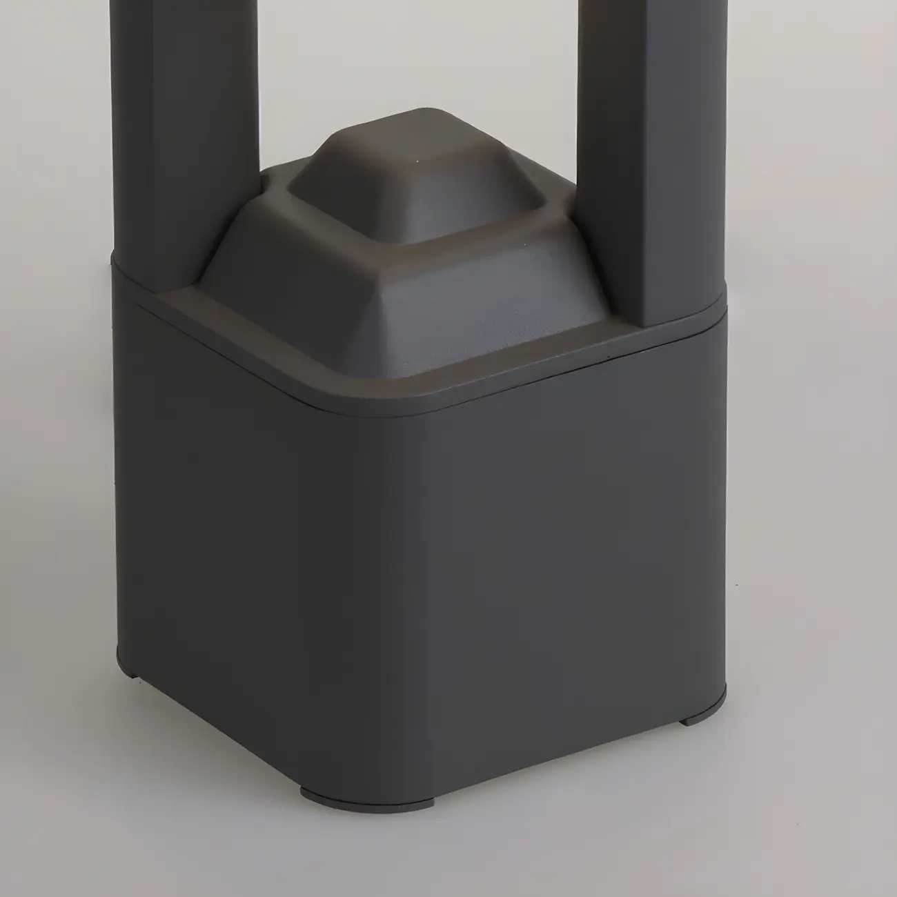 Black Metal Warm Light Lawn Post Cap Light