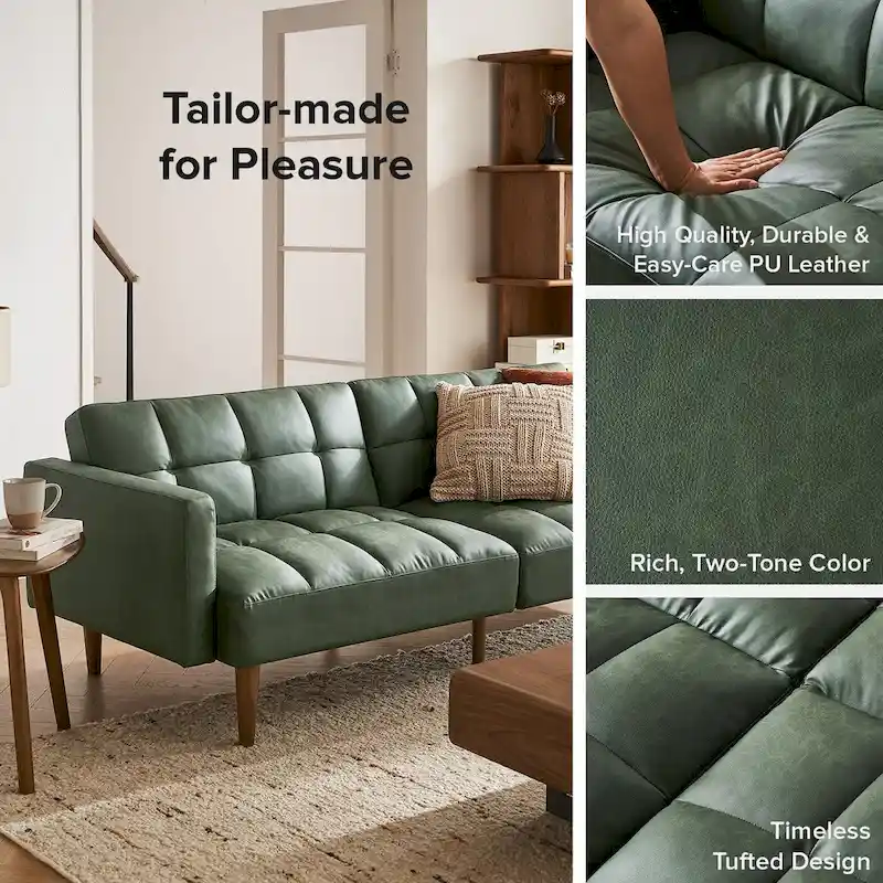 Mopio Aaron Futon Convertible Sofa Sleeper Futon