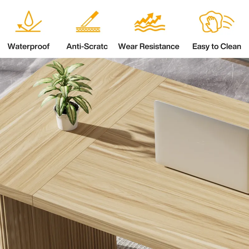 62.99 W Modern Executive Desk Simple Computer Desk with Engineered Wood Top and Legs