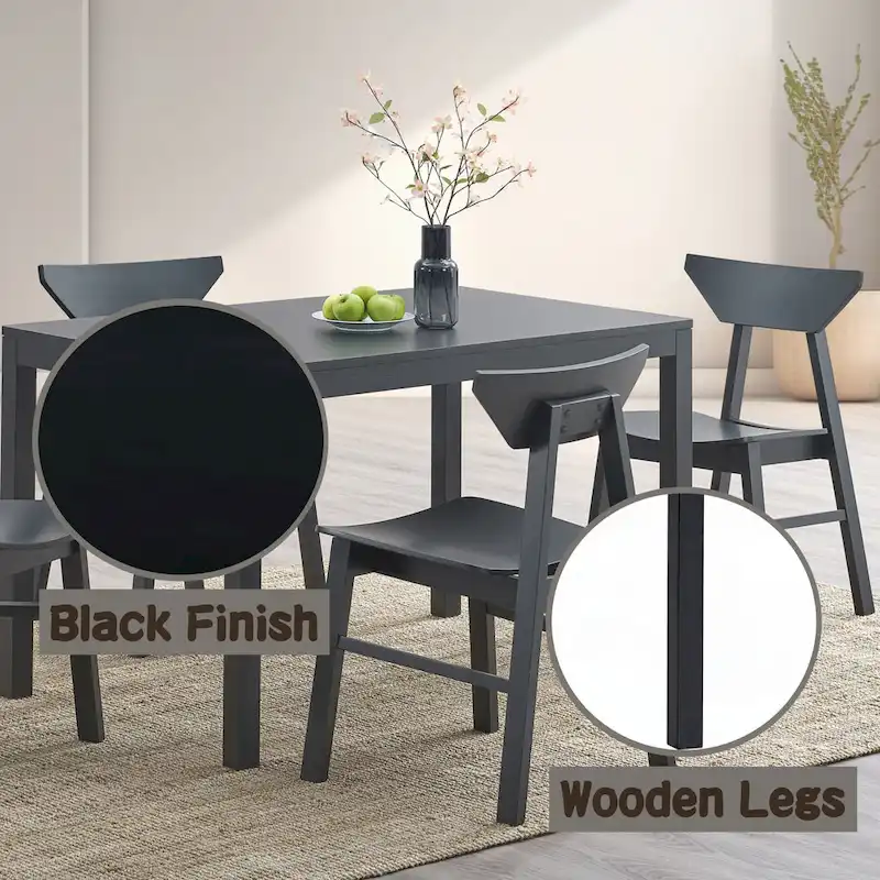 Black Finish Dining Table