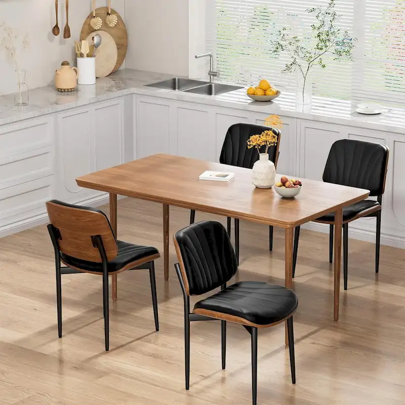 Mid Century Modern Dining Chairs, Upholstered Dining Chairs Set of 2