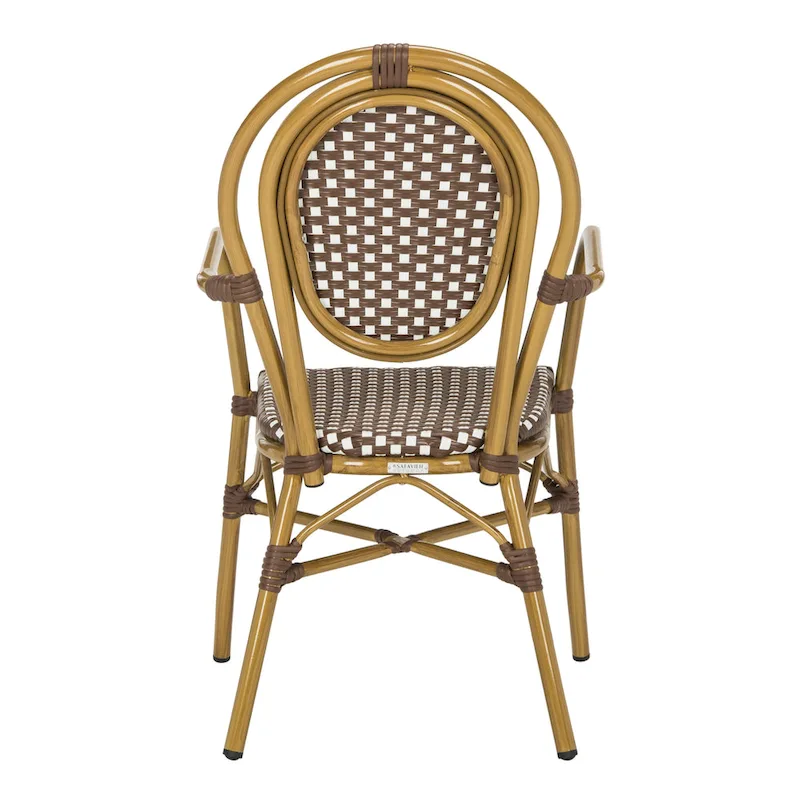 SAFAVIEH Rosen Parisian Bistro Stacking Grey Arm Chair (Set of 2) - 20W x 24D x 35H