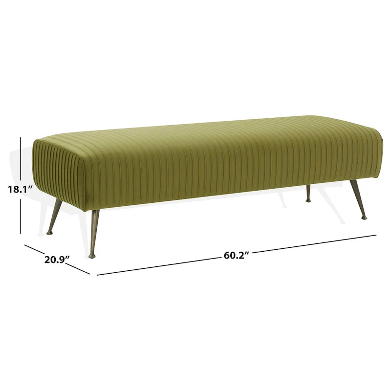 Contemporary Velvet Bench 60