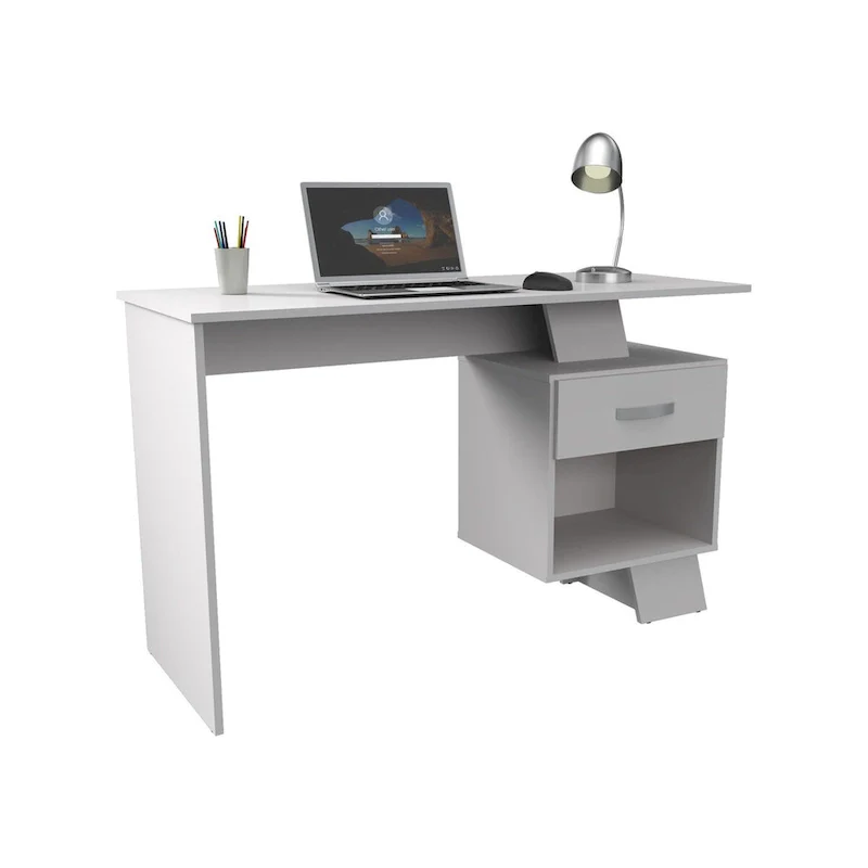 Espresso Brown Asymmetrical Writing Desk - 47 Inch