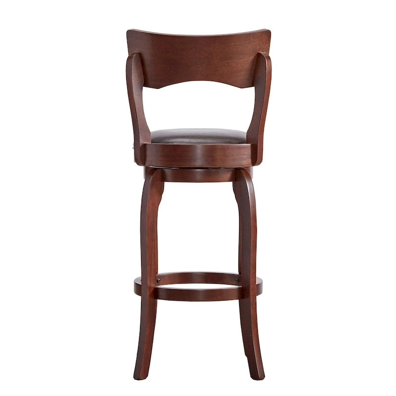 Lyla Swivel 29-inch Brown High Back Bar Height Barstool by iNSPIRE Q Classic
