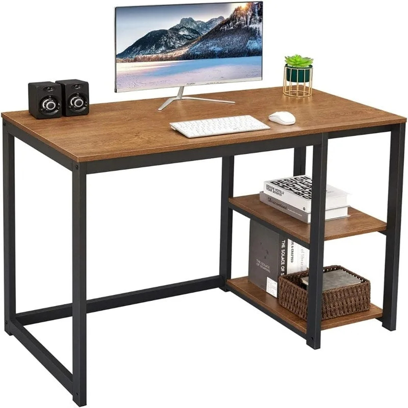 Computer Desk with 2-Tier Shelves - 40 Inch