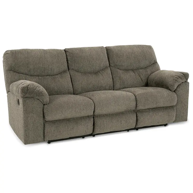 Reclining Sofa Dual-Sided Pull-Tab Polyester High-Resiliency Foam Corner-Blocked Frame