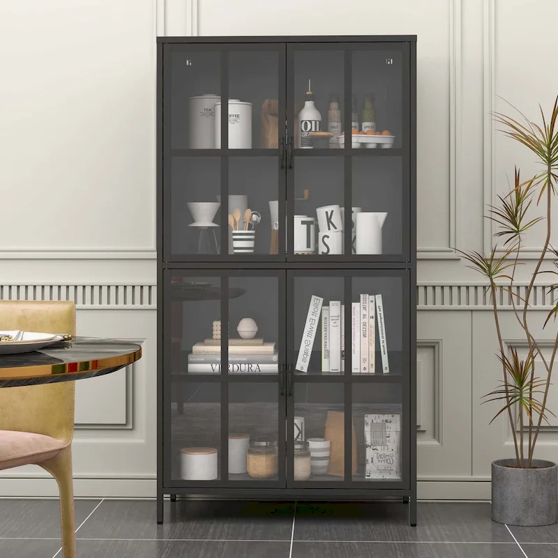 Premium Black Metal Storage Cabinet
