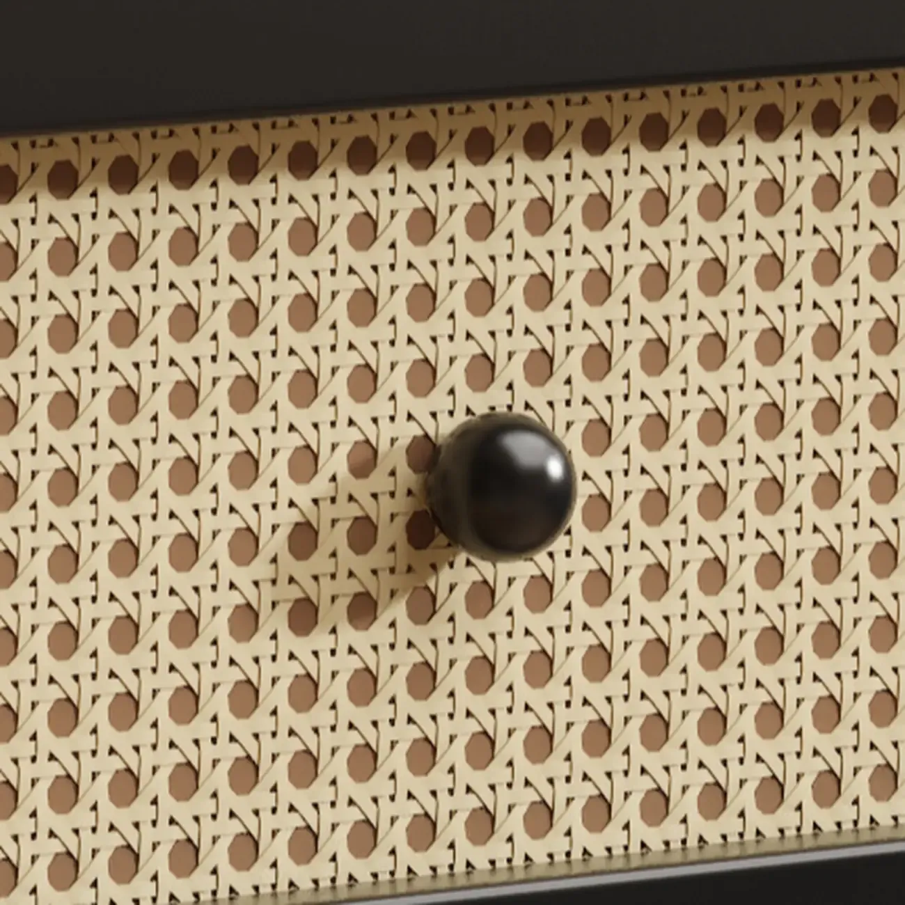 Functional White Wood Ratten 3-Drawer Narrow Nightstand