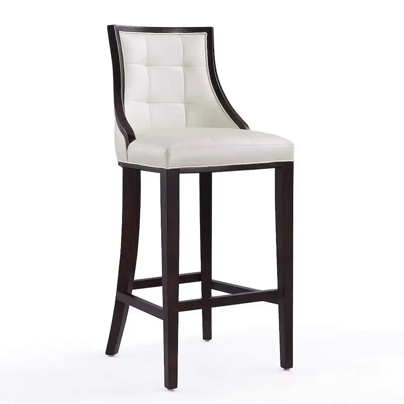 45 in. Walnut Beech Wood Bar Stool (Set of 2)