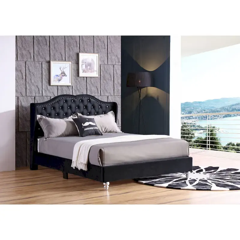 Joy Jewel Tufted Upholstered Bed