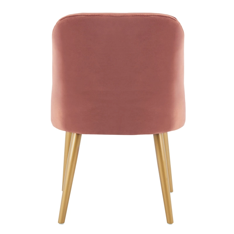 SAFAVIEH Nobie 18.3  Upholstered Dining Chair - Grey / Gold (Set of 2) - 21  x 22  x 31  - 21Wx22Dx31H