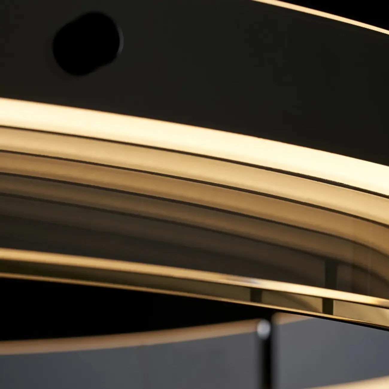 Modern LED Round Metal Chandelier with Flexible Height