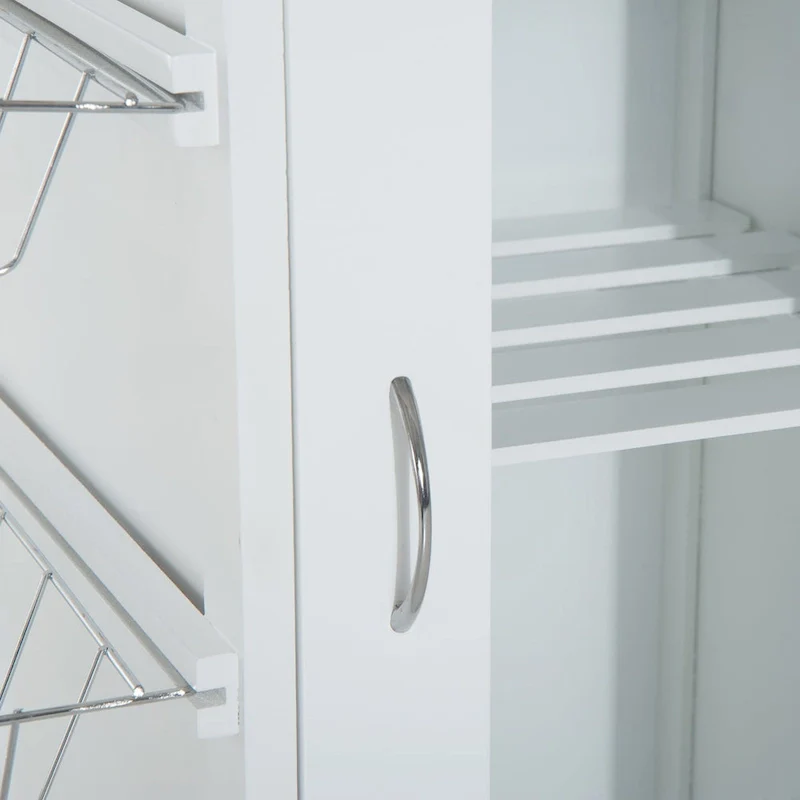 HOMCOM 28 White Rolling Kitchen Trolley Serving Cart