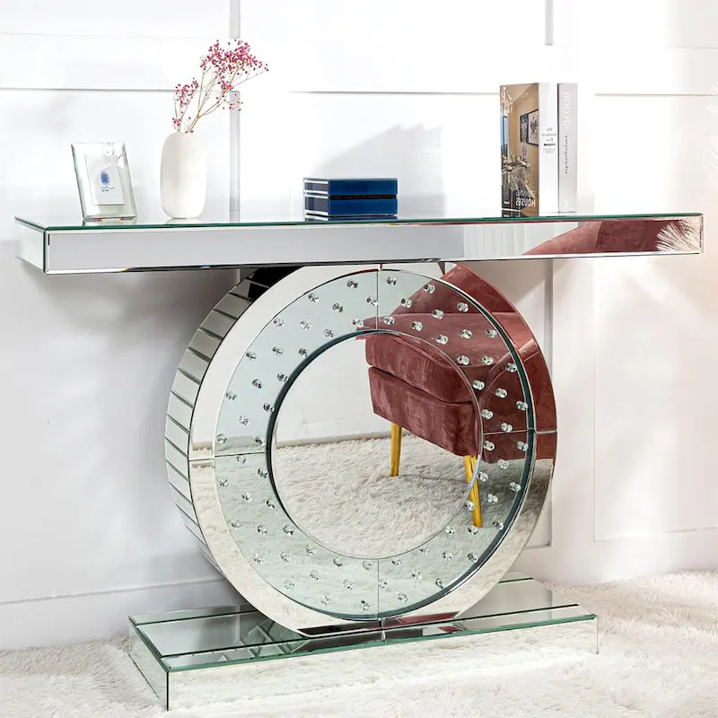 Console Table with Crystal Base